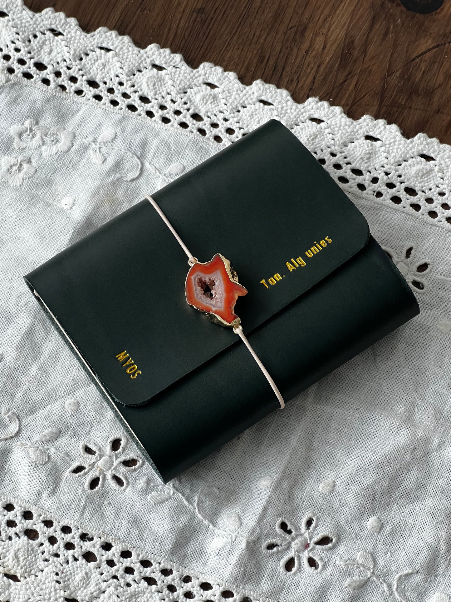 Journal en cuir A4 - Vert Sapin