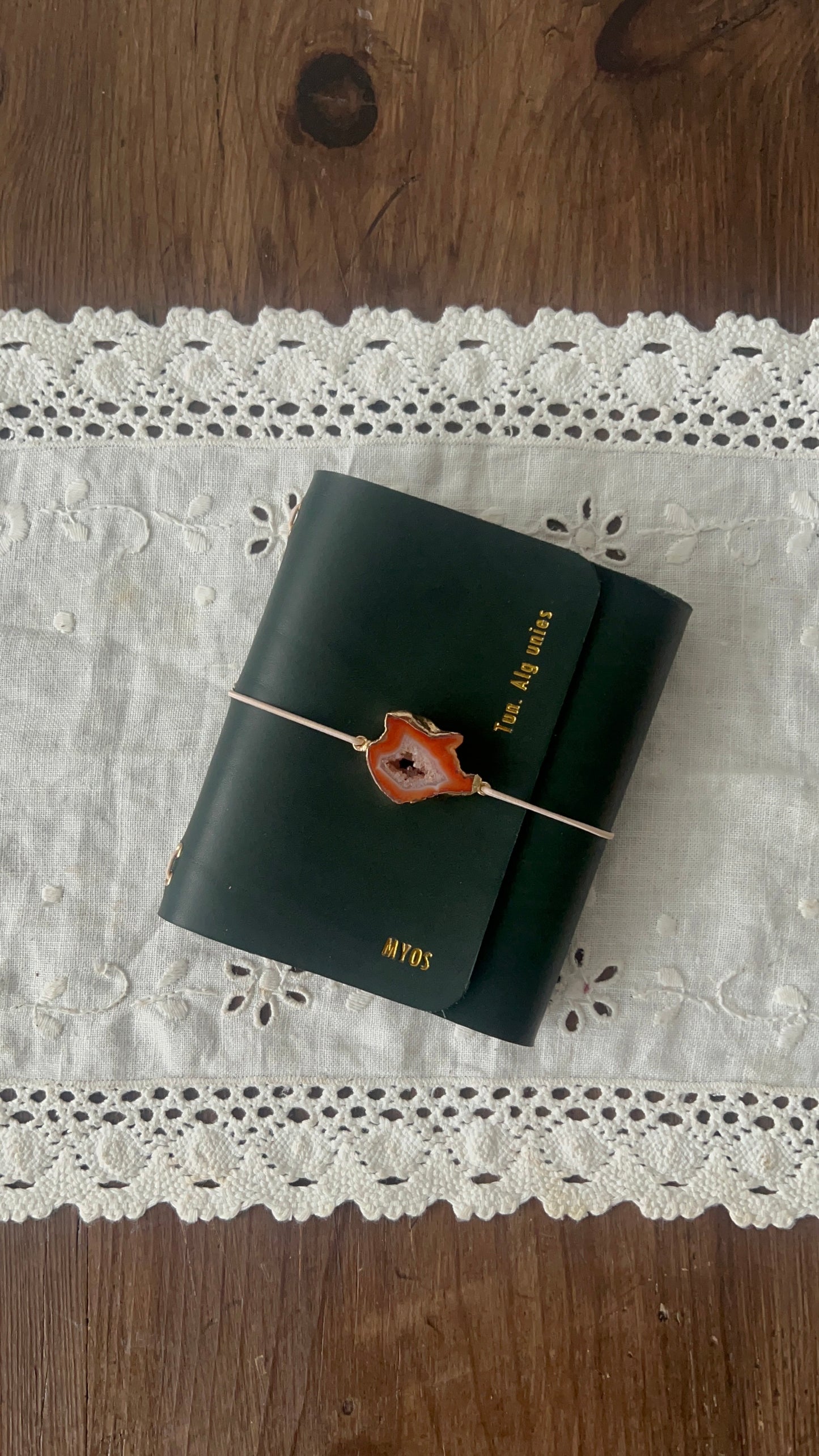 Journal en cuir A4 - Vert Sapin