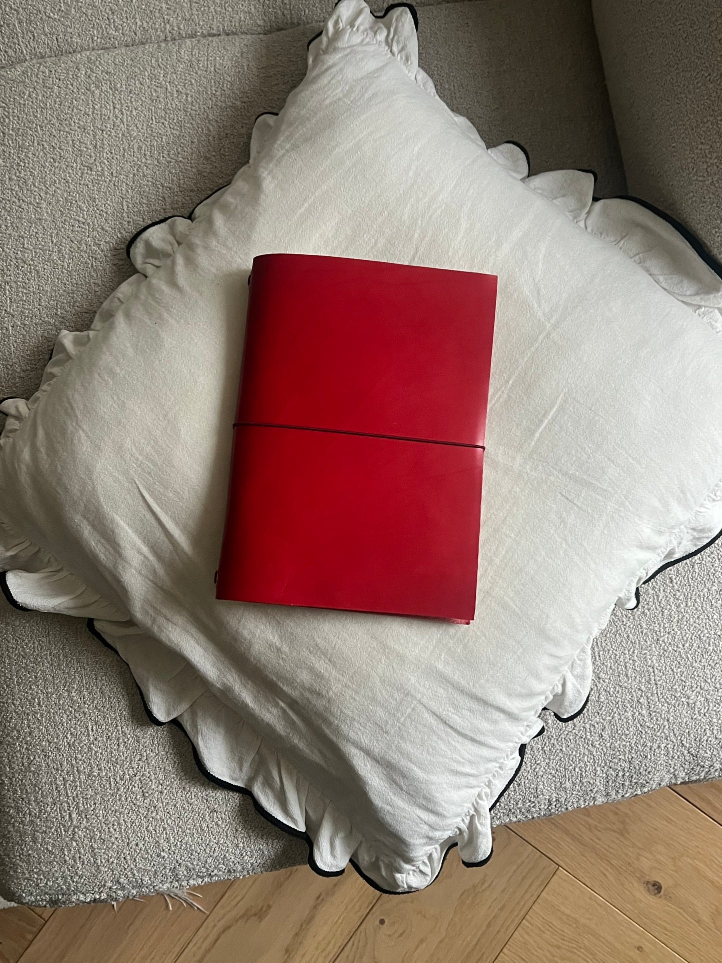 Journal en cuir A6 - Rouge
