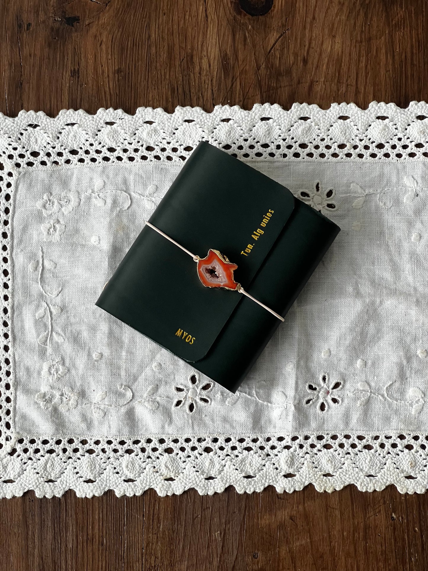 Journal en cuir A4 - Vert Sapin