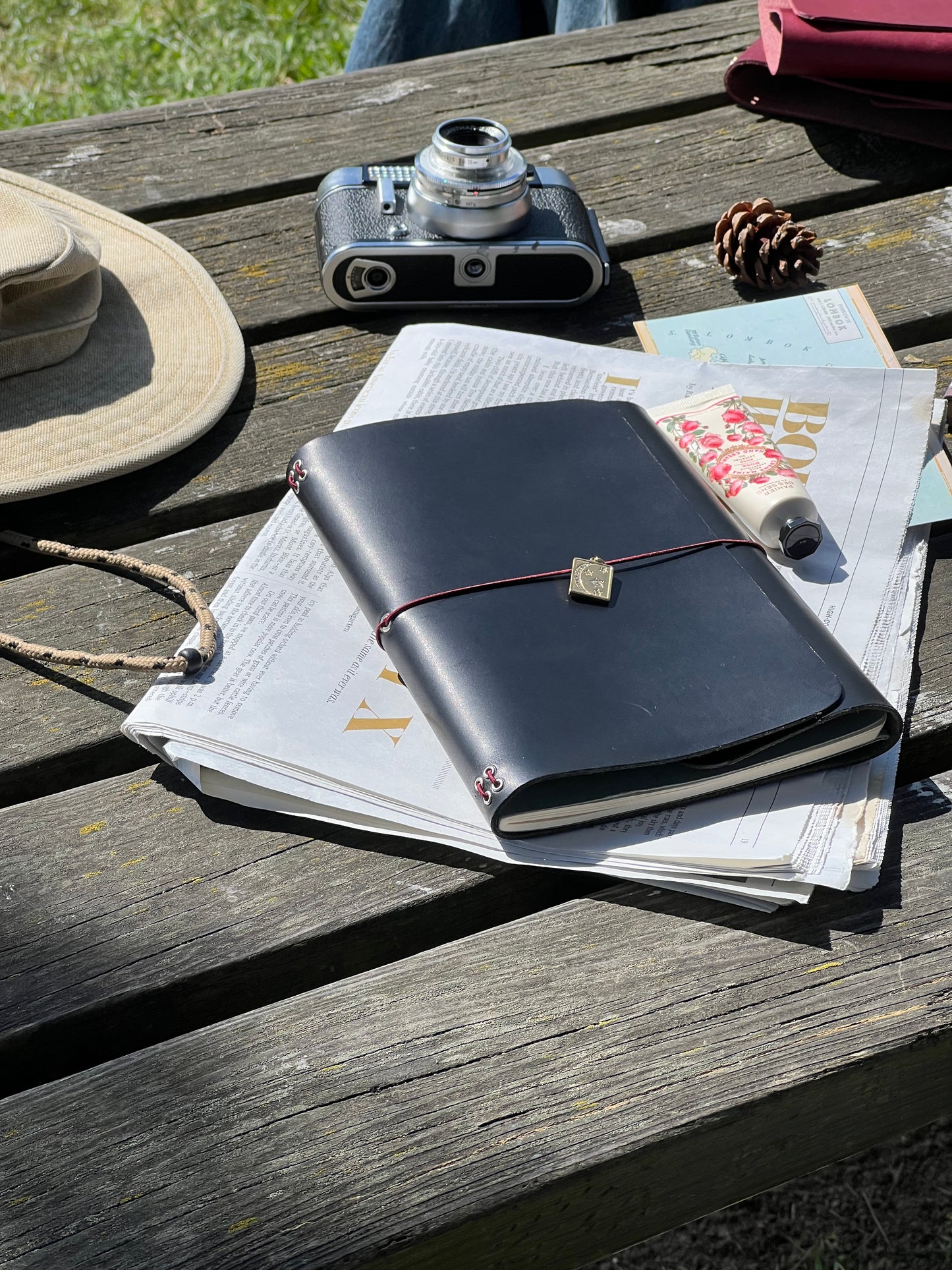Journal en cuir A6 - Noir