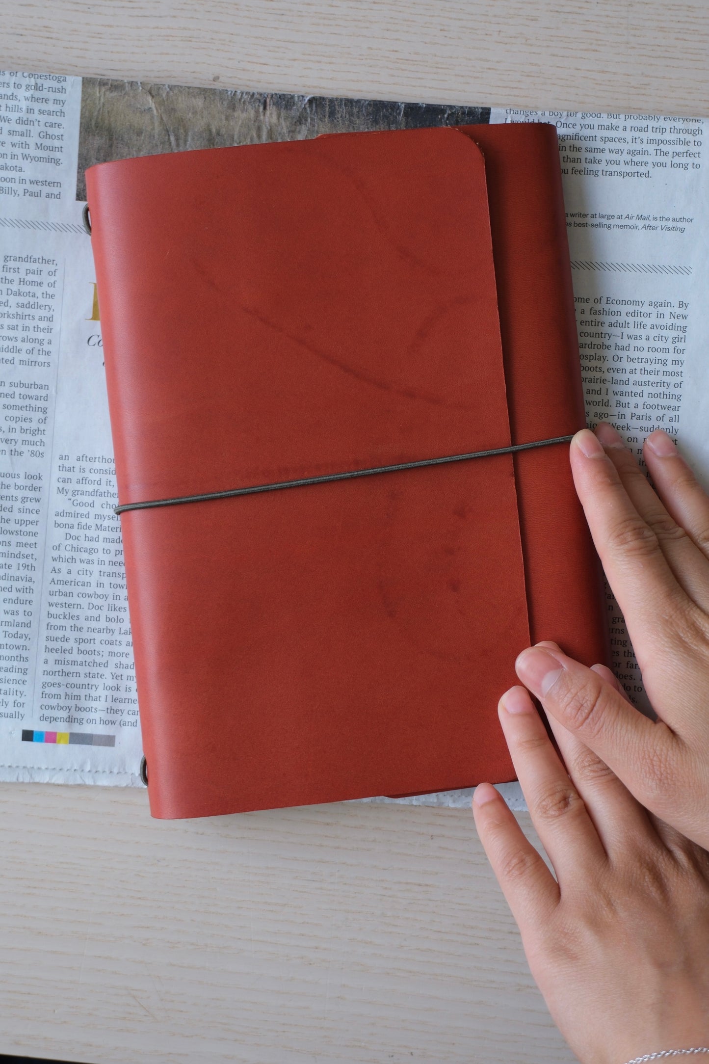 Journal en cuir A5 - Orange renard