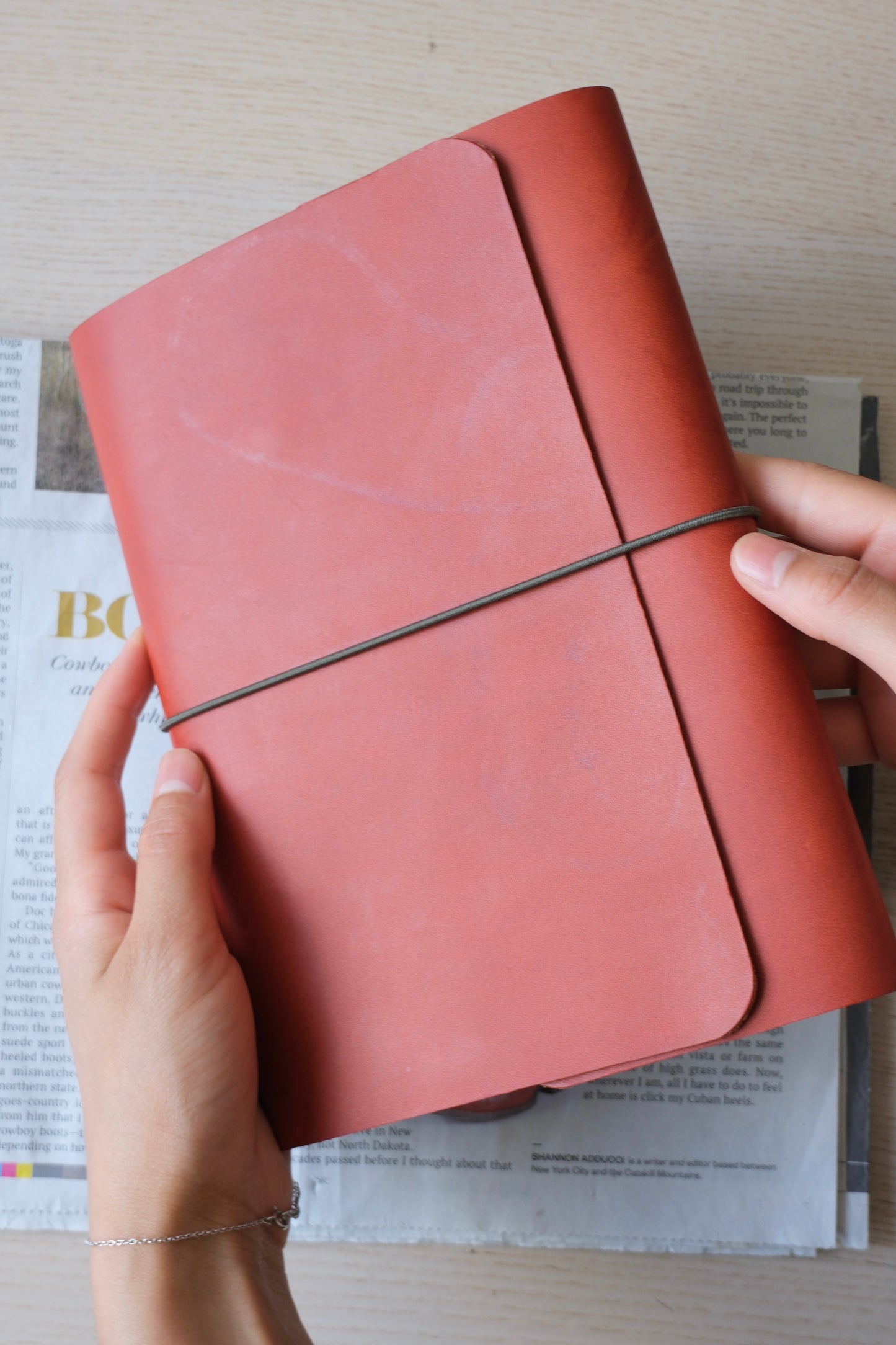 Journal en cuir A5 - Orange renard