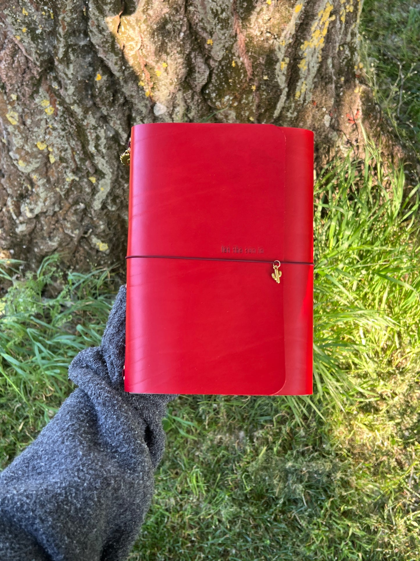 Journal en cuir A6 - Rouge