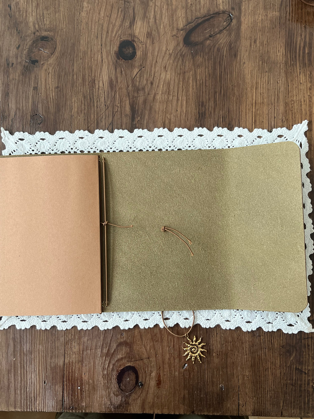 Journal en cuir A5 - Kaki