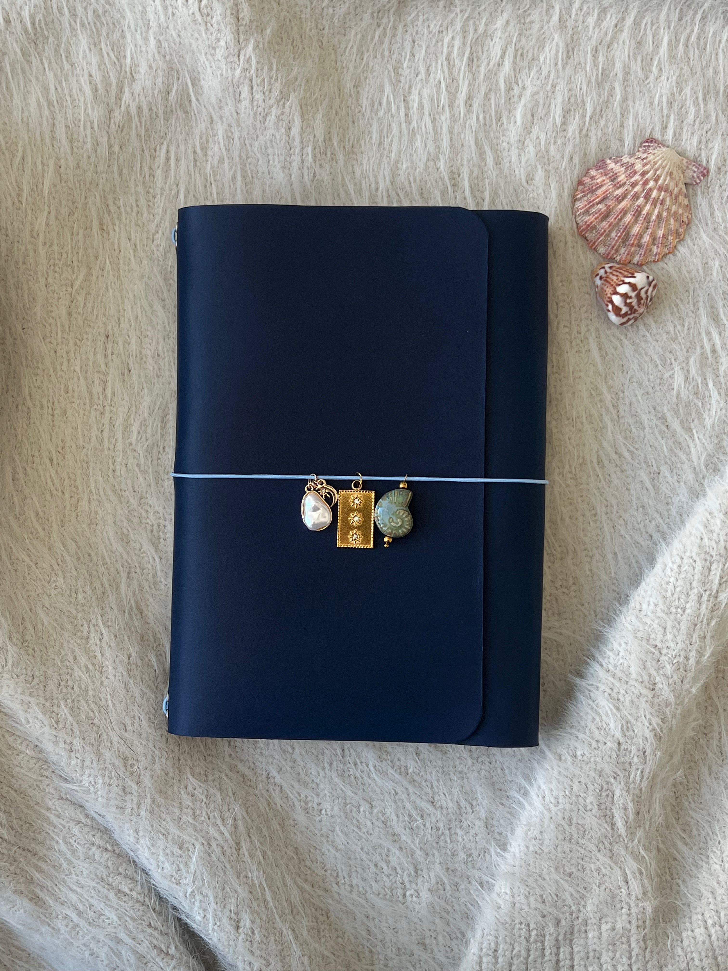 Journal en cuir A5 - Bleu navy
