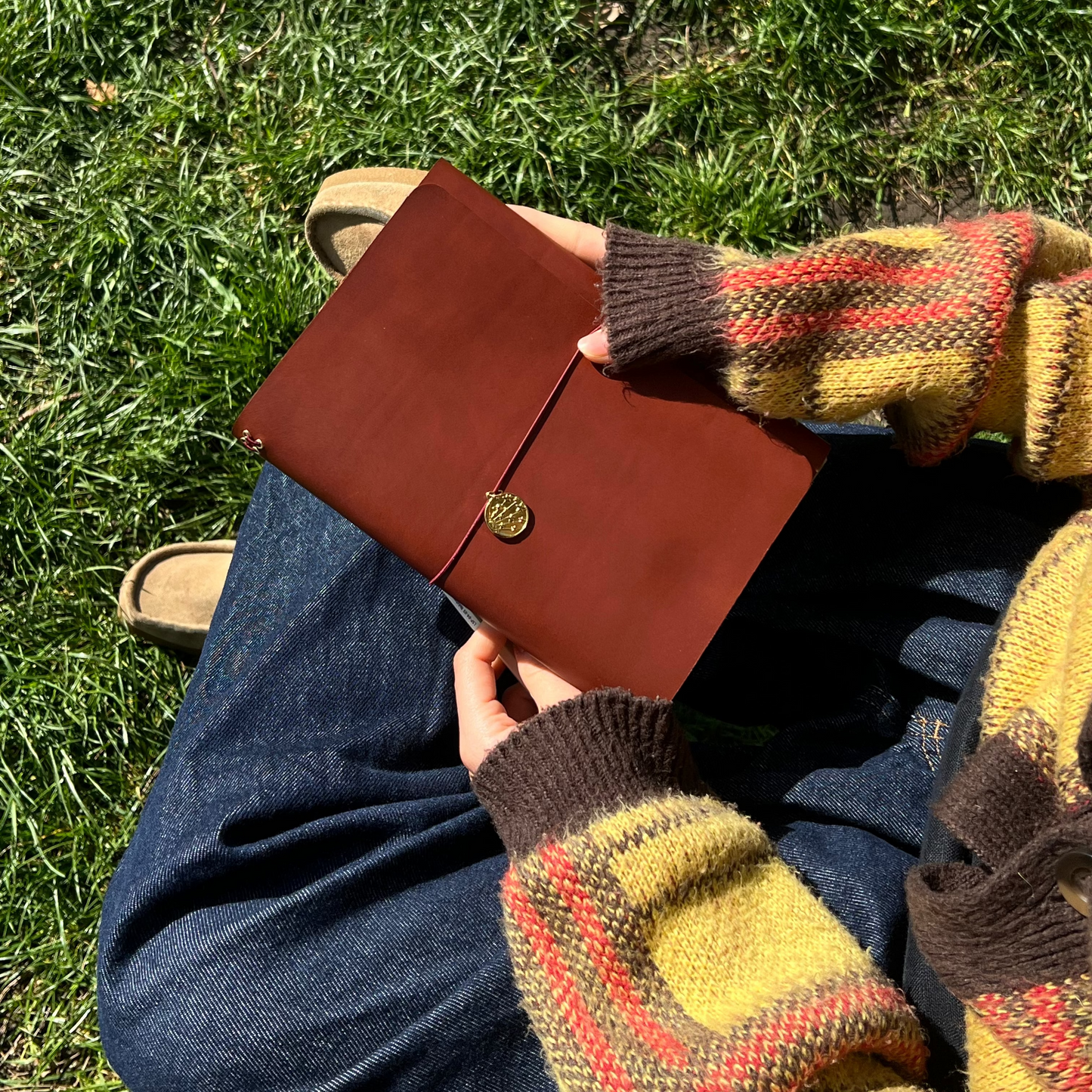 Journal en cuir A5 - Marron Noisette