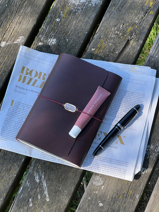 Journal en cuir A5 - Burgundy