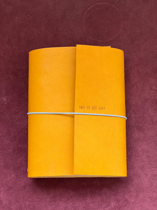 Journal en cuir A5 - Jaune