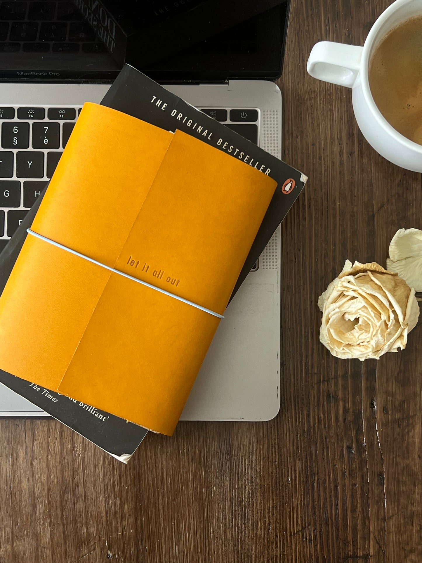 Journal en cuir A4 - Jaune