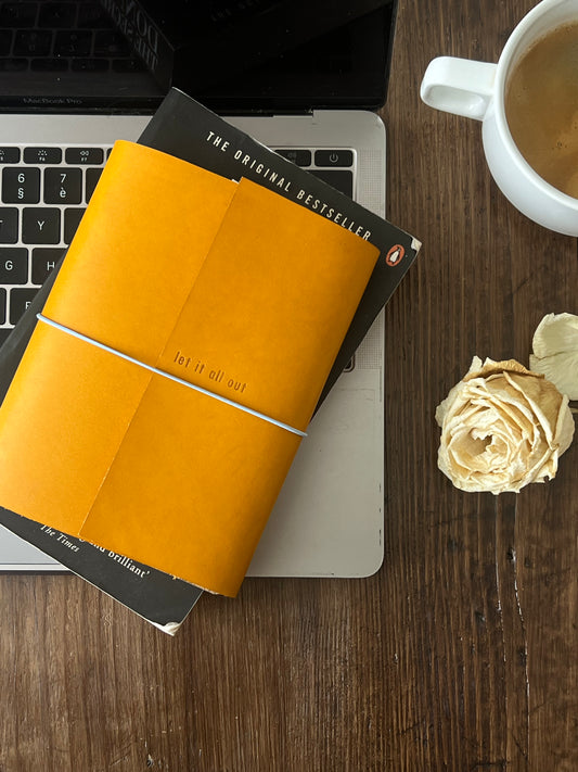 Journal en cuir A5 - Jaune