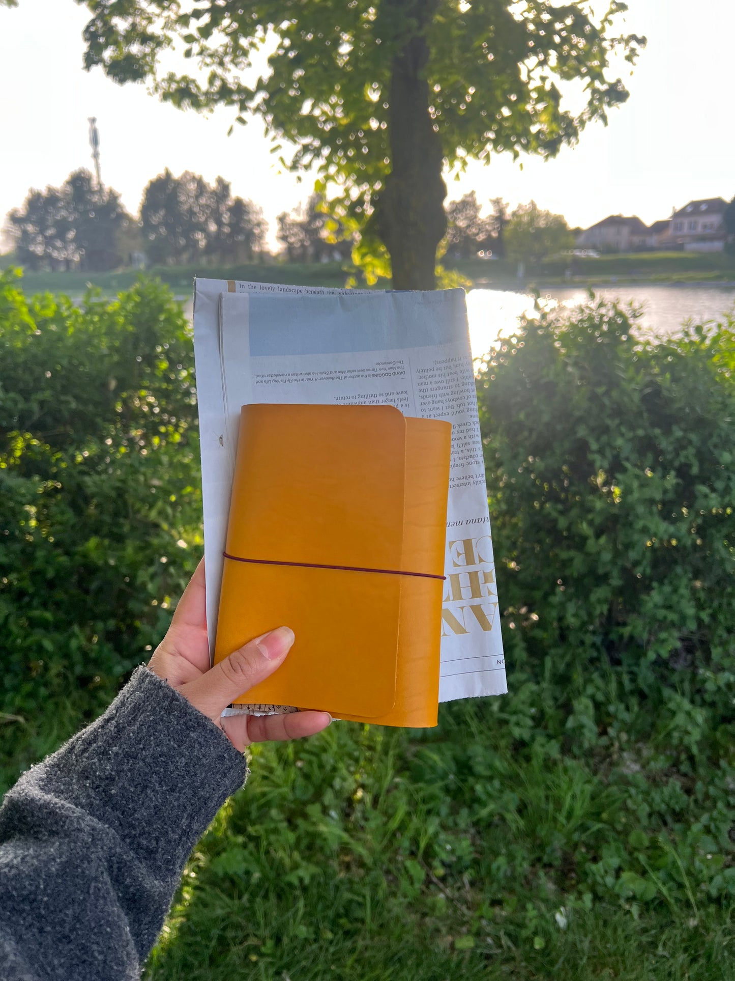 Journal en cuir A4 - Jaune