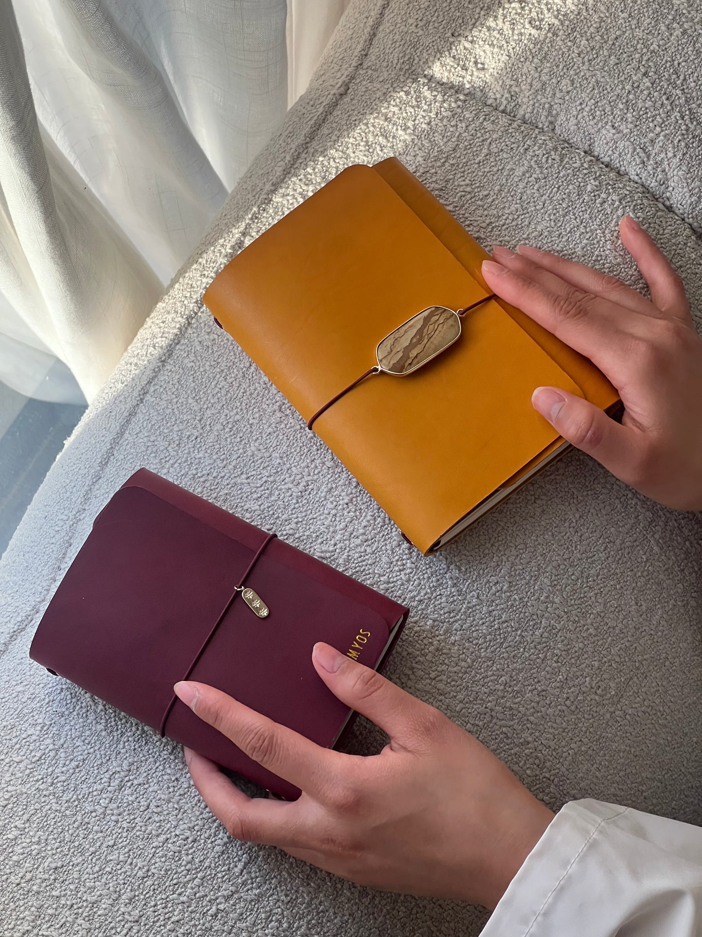 Journal en cuir A4 - Jaune